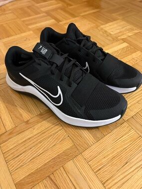 Nike Black Athletic Training Shoes with White Swoosh
